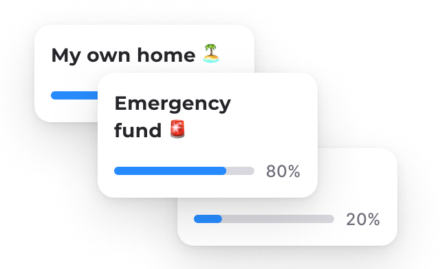 Savings goals and emergency fund progress supported by bond investment returns