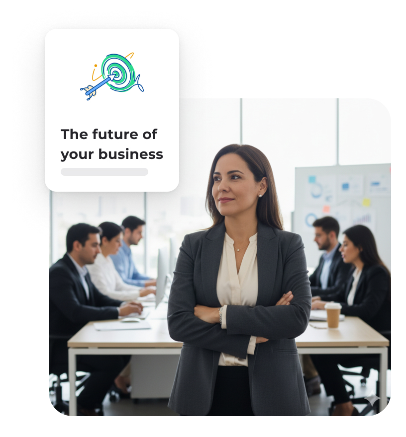 Senior executive leading a corporate finance meeting with business team in Paraguay.