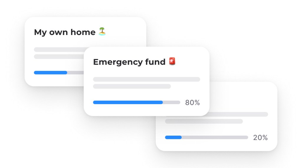 Savings goals and emergency fund progress supported by bond investment returns