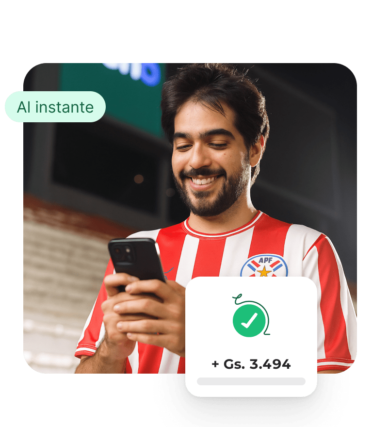 Persona usando una aplicación móvil para invertir en acciones de empresas